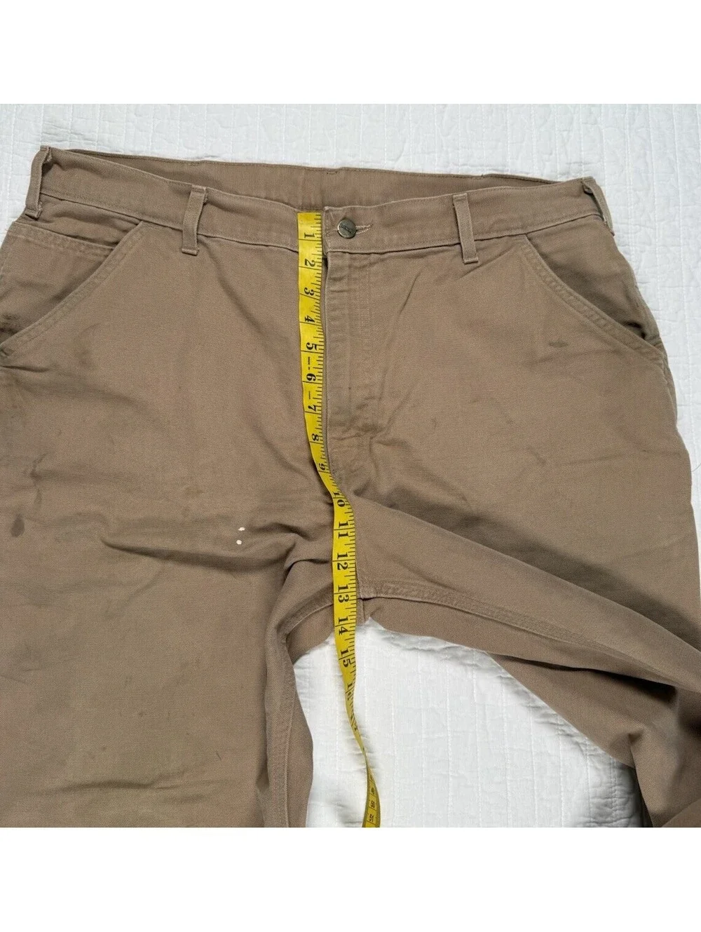 Carhartt B11 BRN Duck Work Pants Men 38x30 Brown Canvas Utility Carpenter USA